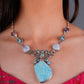 Larimar Multi Stone Silver Statement Necklace