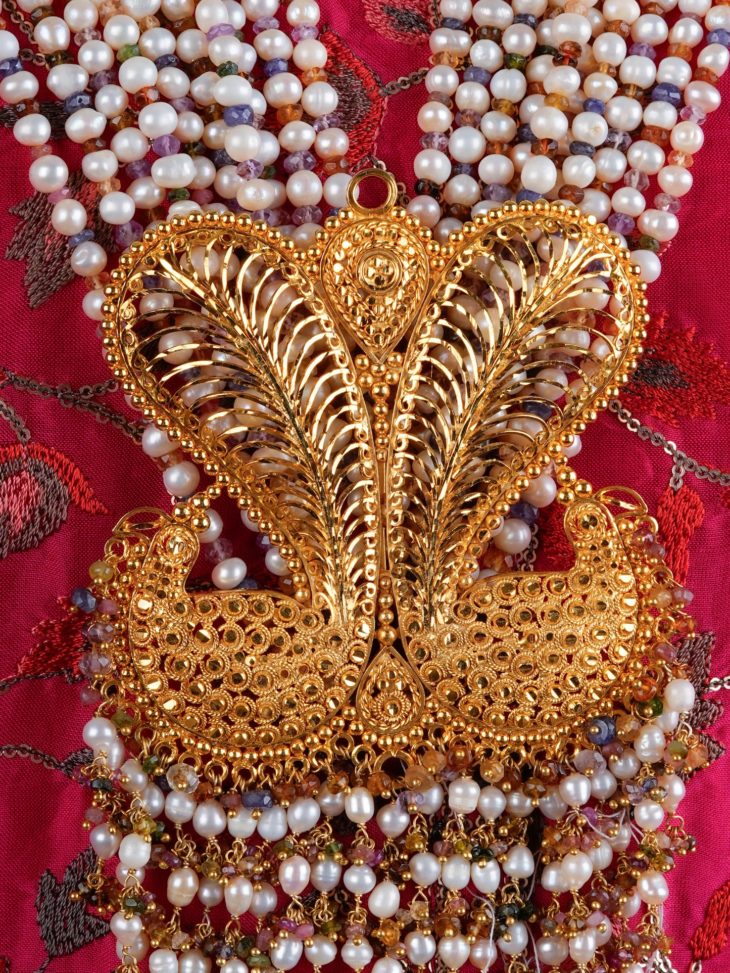 Vasundhara Multilayered  Gold Plated Silver Necklace