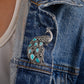 Majestic Peacock Turquoise Marcasite Pendant
