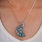 Majestic Peacock Turquoise Marcasite Pendant