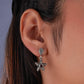Marcasite Starfish Earrings with Garnet