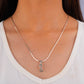 Silver Marcasite Infinity Pendant Necklace