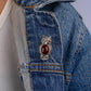 Carnelian Owl Marcasite Brooch-Pendant with Garnet Eyes