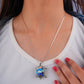 Rainbow Opal Turtle Marcasite Silver Pendant