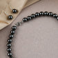 Midnight Black Pearls Necklace Set