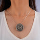 Marcasite Spiral Pendant - Sterling Silver Art Deco Necklace