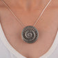 Marcasite Spiral Pendant - Sterling Silver Art Deco Necklace