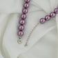 Raspberry Pink Pearls Necklace Set