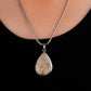 Ammonite Drop Silver Pendant