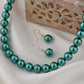 British Green Pearls Necklace Set