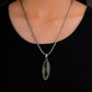 Teardrop Green Amethyst Silver Pendant