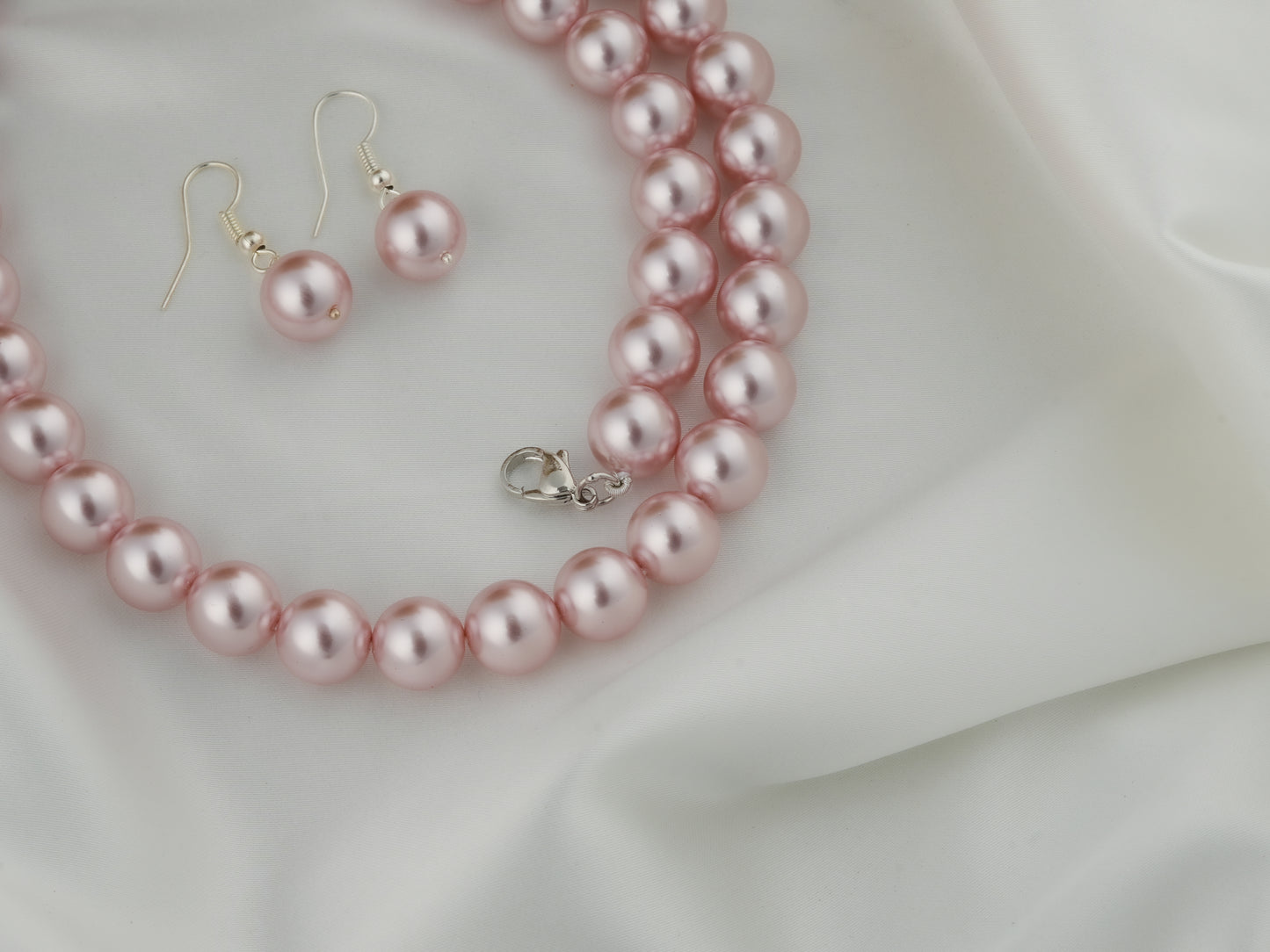 Passion Pink Pearls Necklace Set