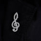 Marcasite Treble Clef brooch cum pendant