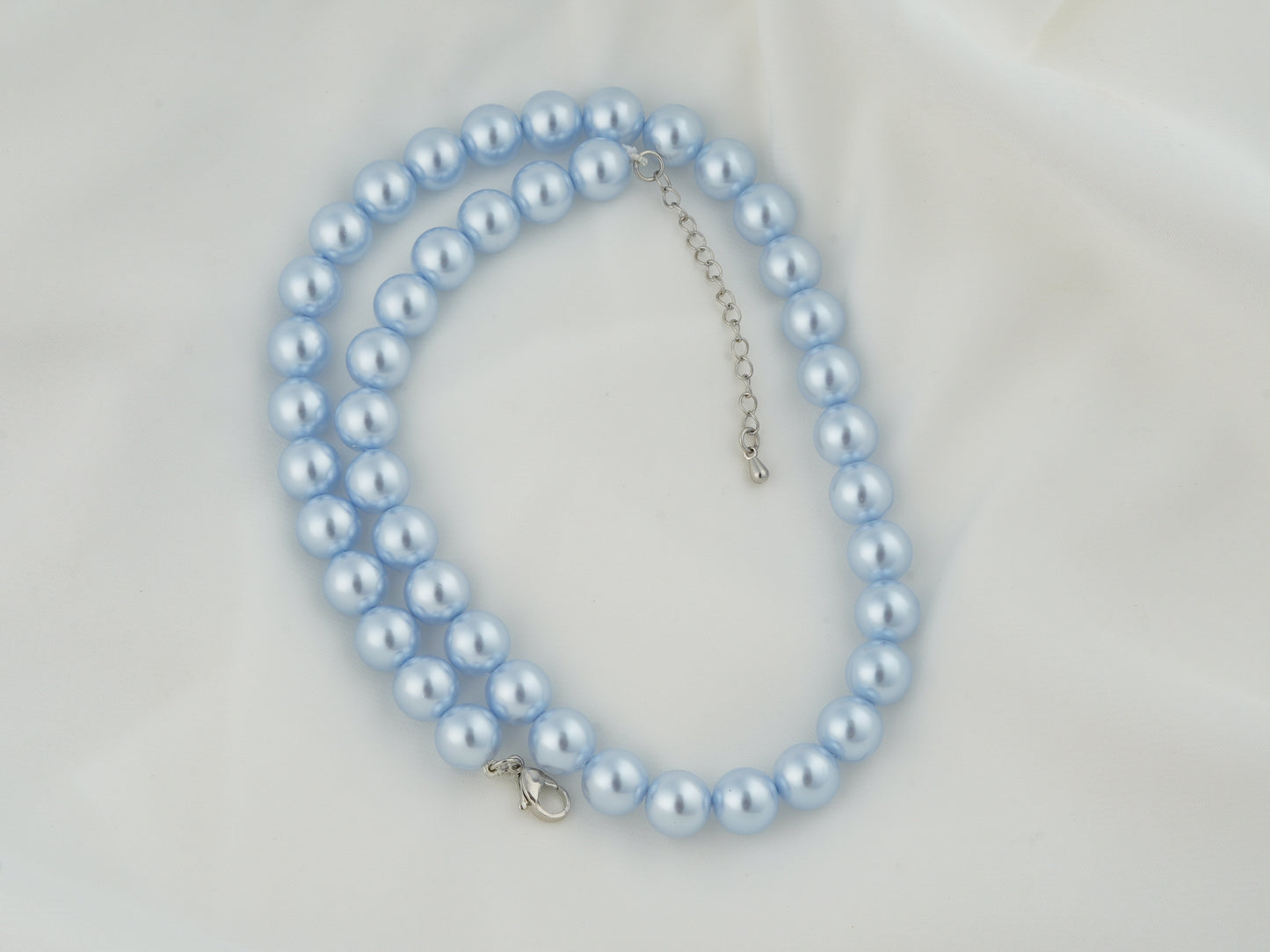 Ice Blue Pearls Necklace Set