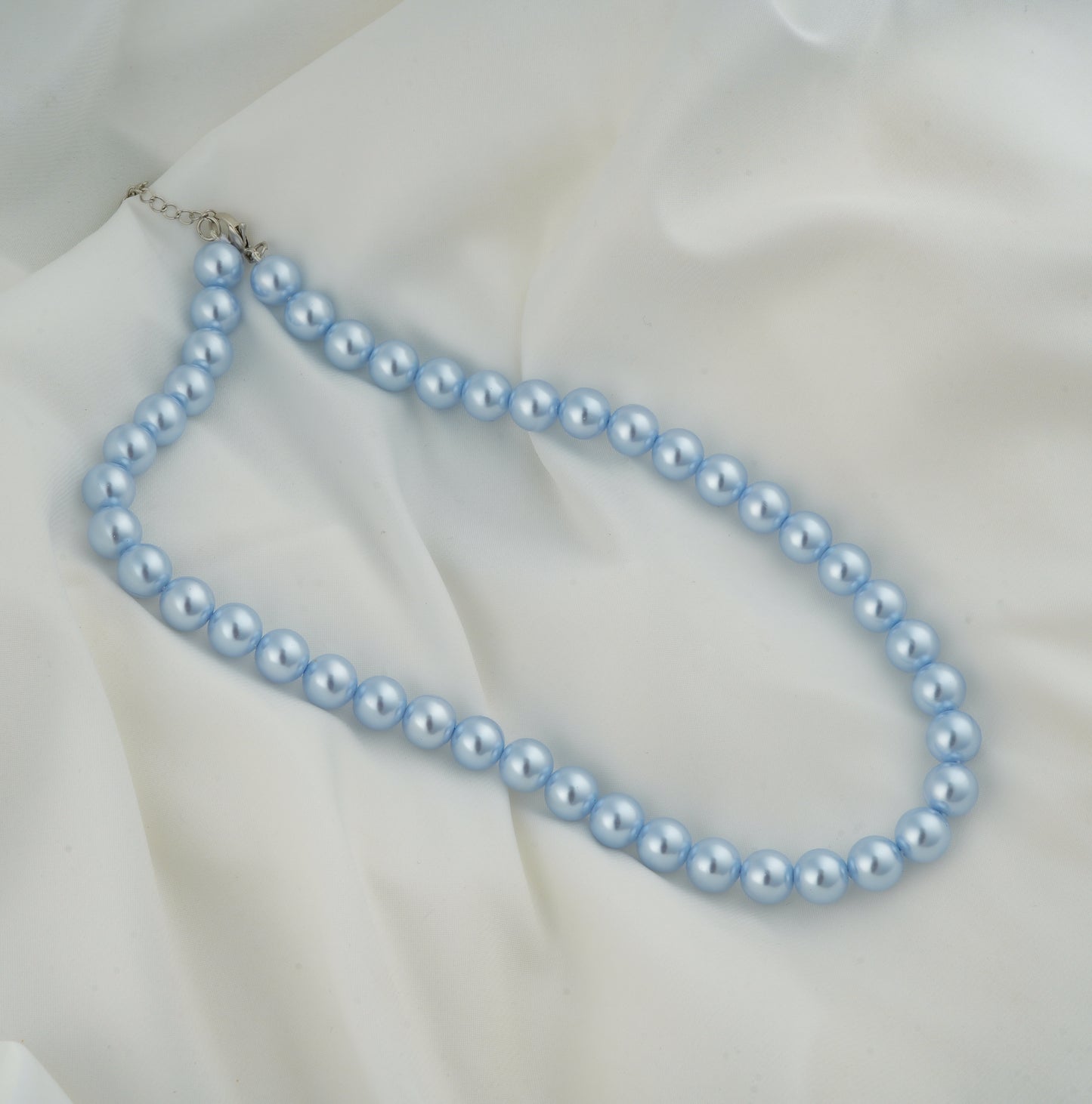 Ice Blue Pearls Necklace Set