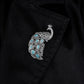 Majestic Peacock Turquoise Marcasite Pendant