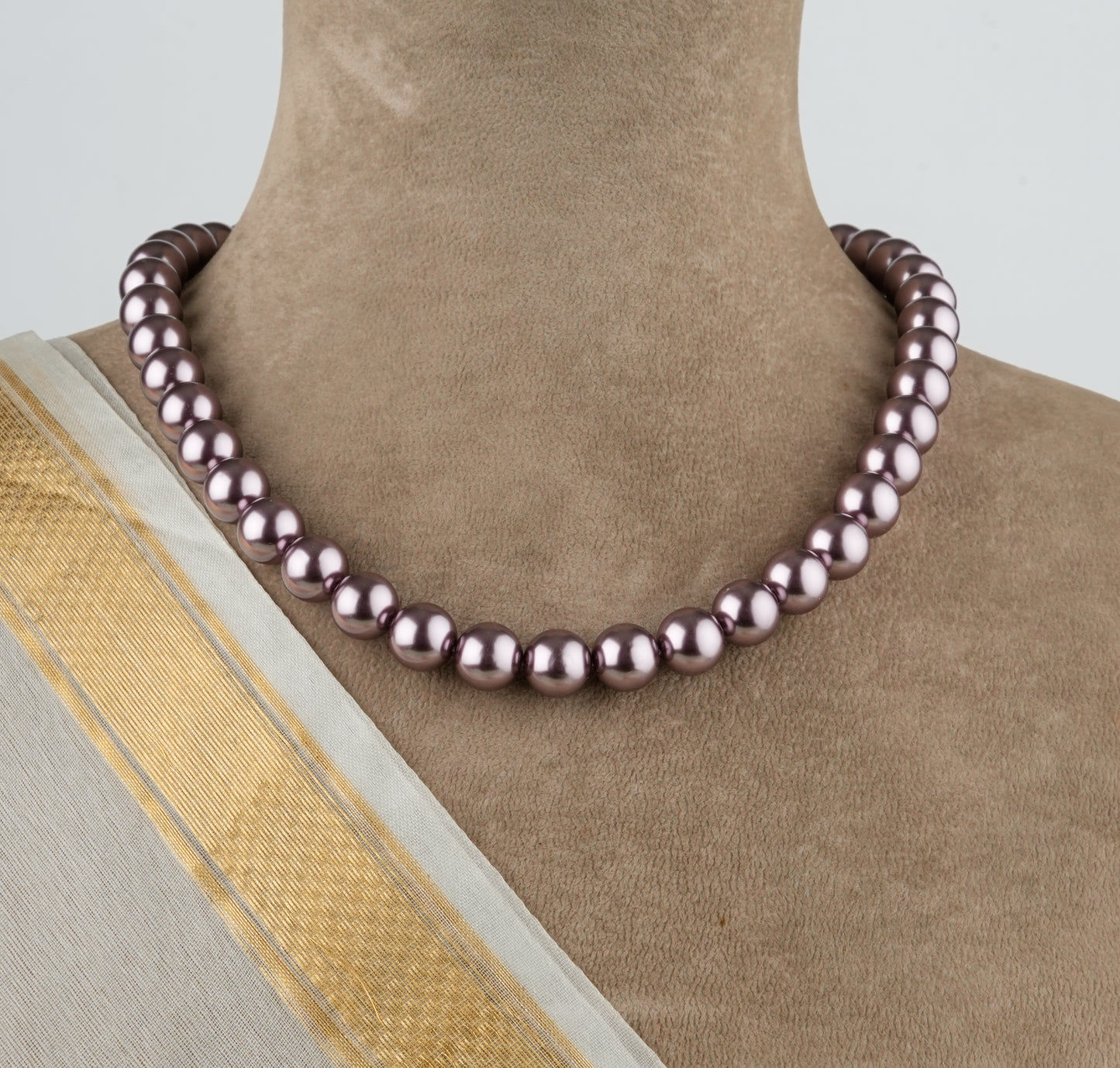 Dove Coloured Pearls Necklace Set