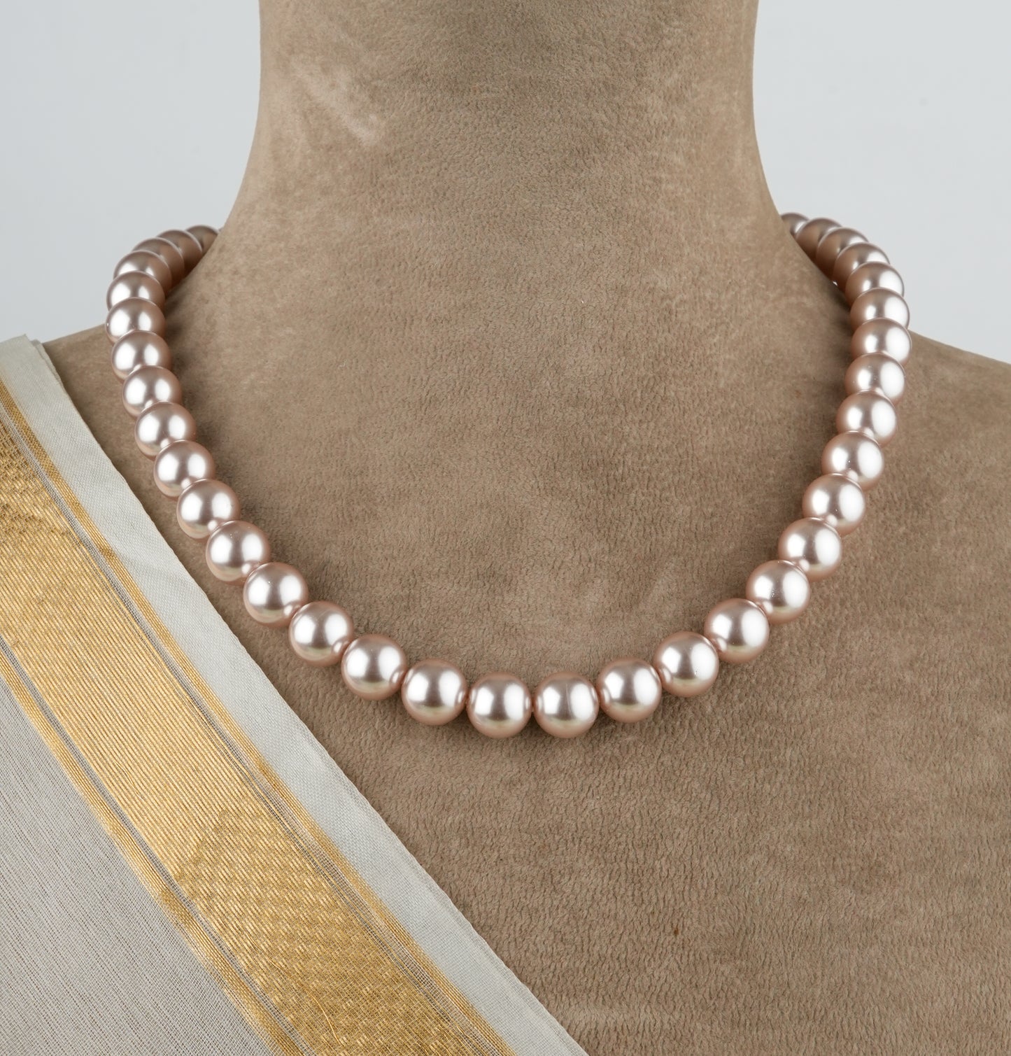 Mocha Pearls Necklace Set