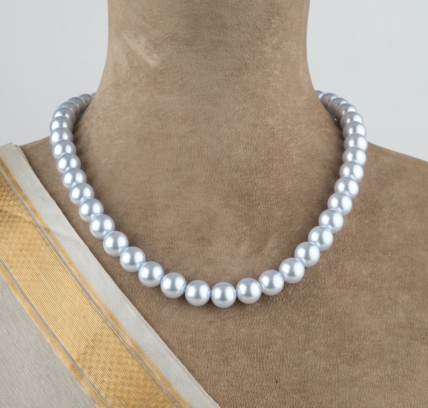 Ice Blue Pearls Necklace Set