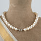 Linen Coloured Pearls Necklace Set