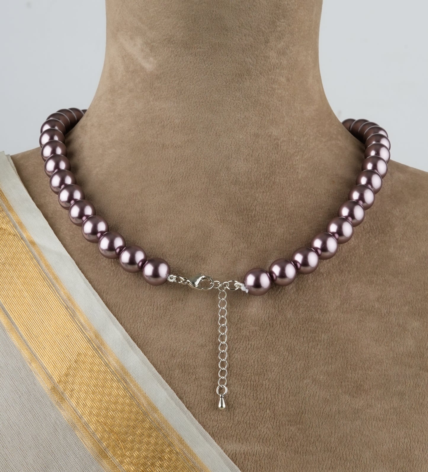 Dove Coloured Pearls Necklace Set