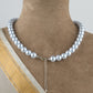 Ice Blue Pearls Necklace Set