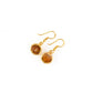 Uncut Round Citrine Earrings