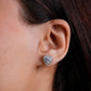 Heart Solitaire Studs In Silver