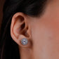 Victorian Style Round Solitaire Studs