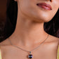 Minimal Mystic Topaz Necklace Set In Silver