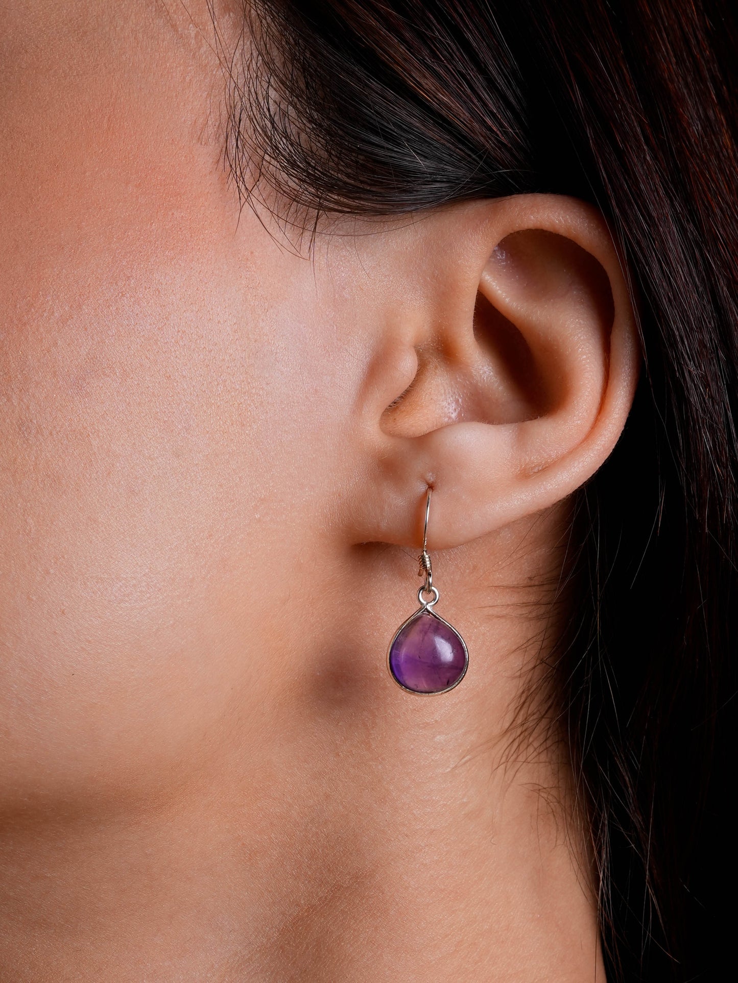 The Amethyst Drop Earrings