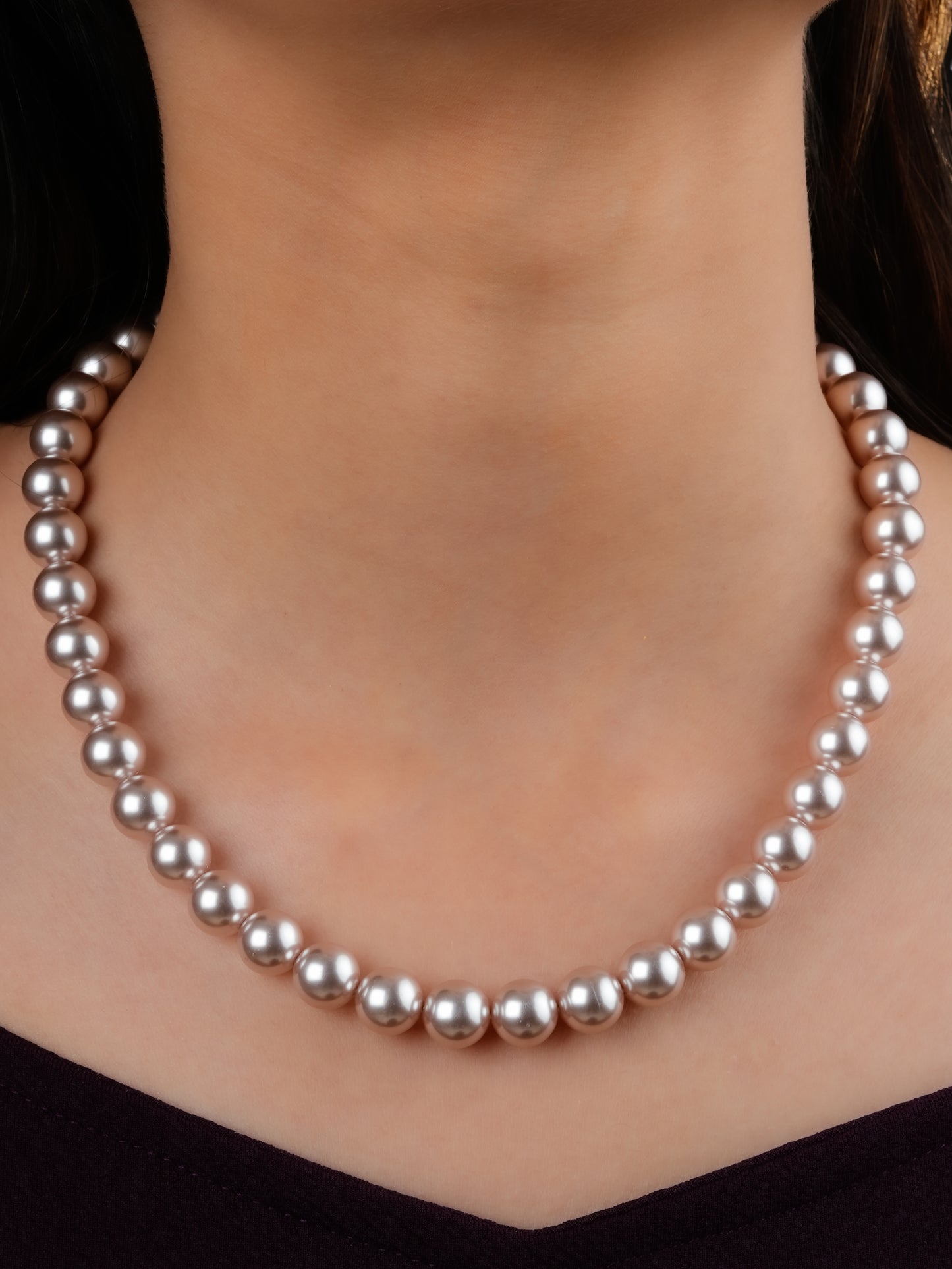 Mocha Pearls Necklace Set