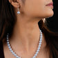 Ice Blue Pearls Necklace Set