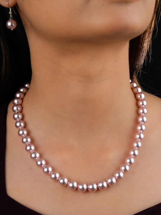 Passion Pink Pearls Necklace Set