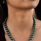 British Green Pearls Necklace Set