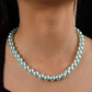 Powder Blue Pearls Necklace Set