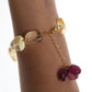 Citrine Tumbles With Strawberry Quartz Bunch Bracelet