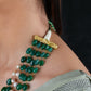 Emerald Green Pearls Multilayered Necklace