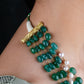 Emerald Green Pearls Multilayered Necklace