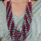 Ruby Emerald and Pearl Multilayered Necklace