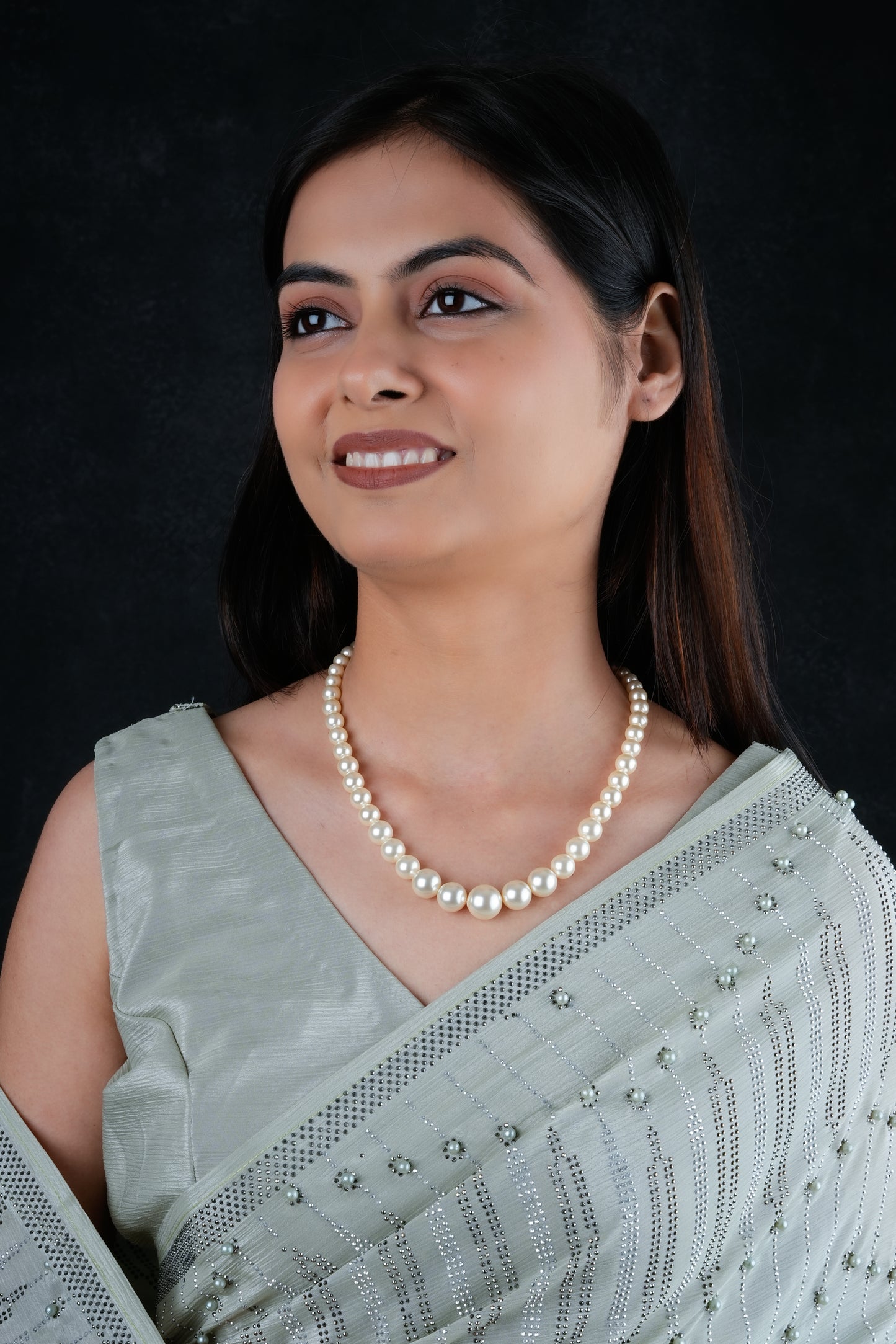 Graduated Swarovski Pearls Necklace