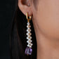 Amethyst Pearl Drops Earrings