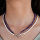 Pearl Amethyst Double Layered Necklace