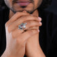 Navratna Turtle Silver Ring