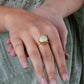 Golden Coin Pearl Ring