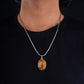 Natural Citrine Oval Silver Pendant