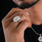 Oval Moonstone Silver Ring
