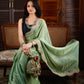 Totapari Pistachio Green Sequinned Saree