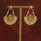 Lotus Filigree Chaand Bali Earrings