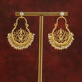 Lotus Filigree Chaand Bali Earrings